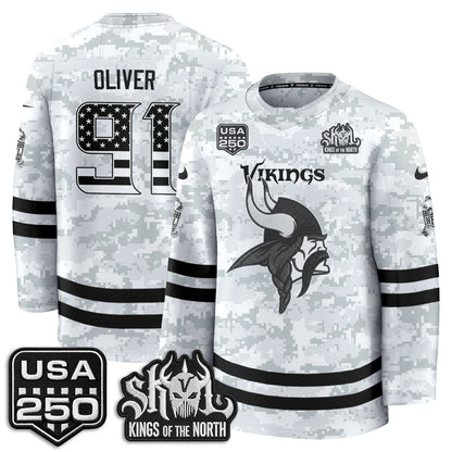 MIN 2026 Salute To Service Edition Hockey Jersey - Printed