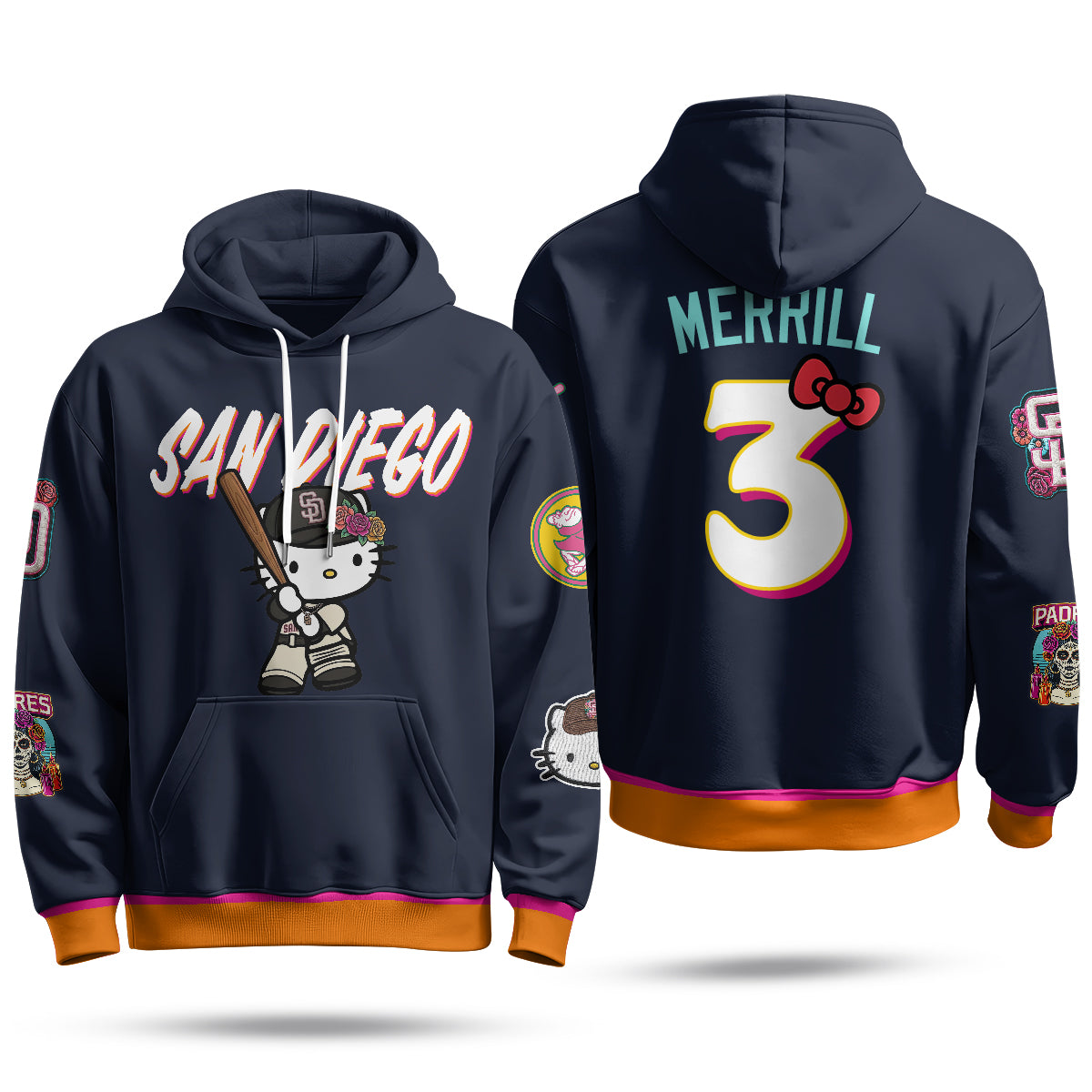 San Diego Padres x Meow KT Hoodie - Stitched