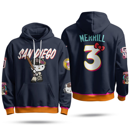 San Diego Padres x Meow KT Hoodie - Stitched