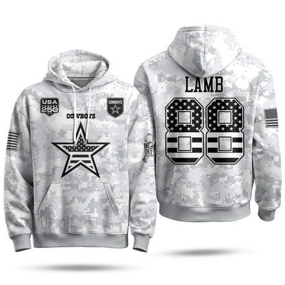 DAL 2026 Salute To Service Edition Pullover Hoodie - Printed