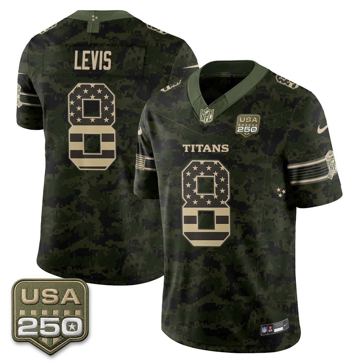 Tennessee Titans 2026 Salute to Service Edition Vapor Jersey - Stitched