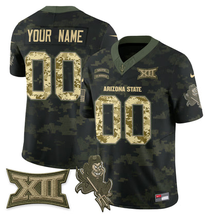 Arizona State Sun Devils 2026 Salute to Service Vapor Custom Jersey - Stitched