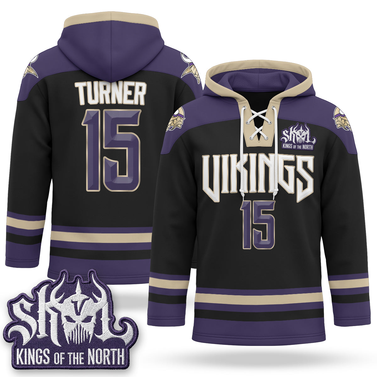Minnesota Vikings 2026 Rivalries Fleece-Lined Hockey Hoodie - Stitched
