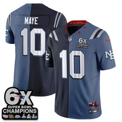 NE Rivalries Split Edition Vapor Jersey - Stitched