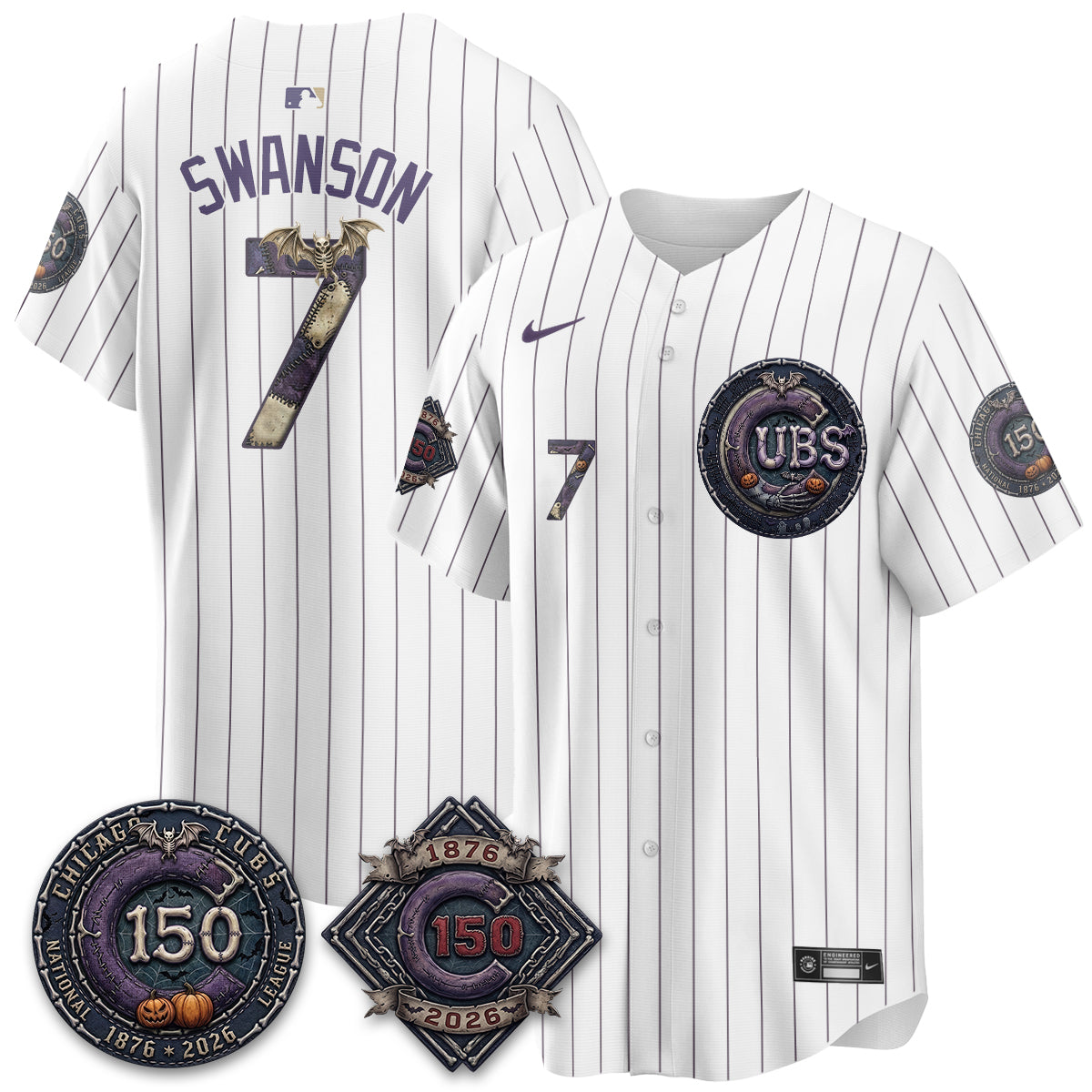 Chicago Cubs Nightmare Edition Vapor Limited Jersey - Printed