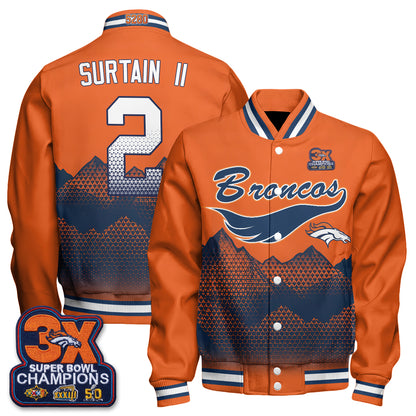Denver Broncos Fangear Edition Baseball Jacket - Printed