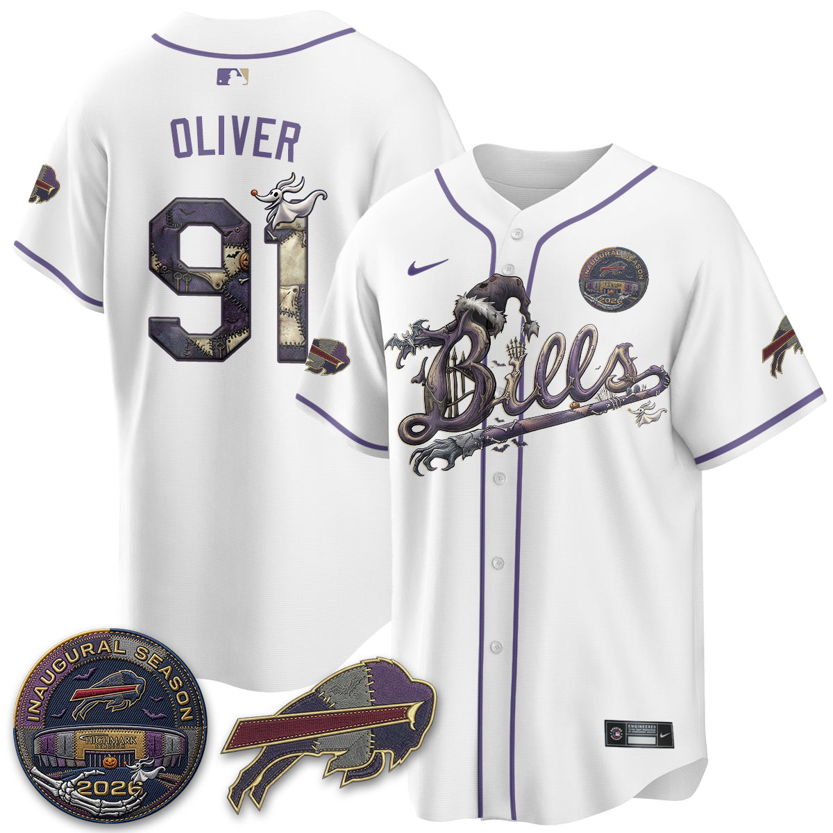 BUF 2026 Nightmare Edition Vapor Baseball Jersey - Stitched