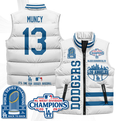 LAD "Bleed Blue" Puffer Vest - Printed