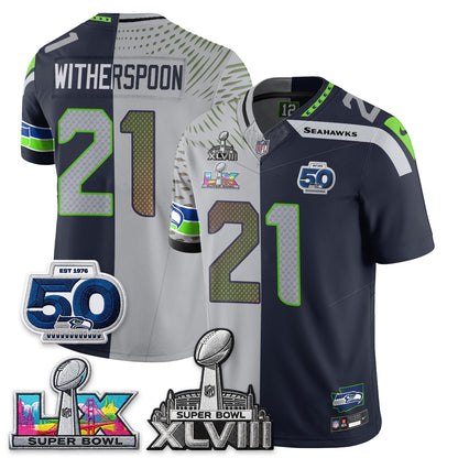 Seattle Seahawks SB LX Champs Split Edition Vapor Jersey - Stitch