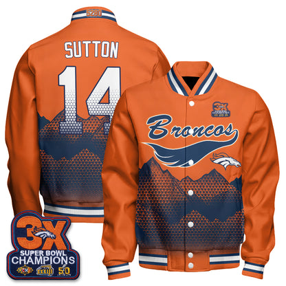 Denver Broncos Fangear Edition Baseball Jacket - Printed