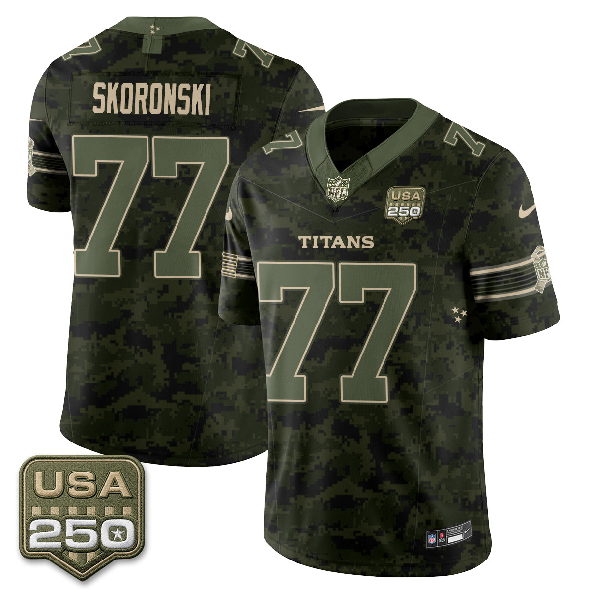 Tennessee Titans 2026 Salute to Service Edition Vapor Jersey - Stitched