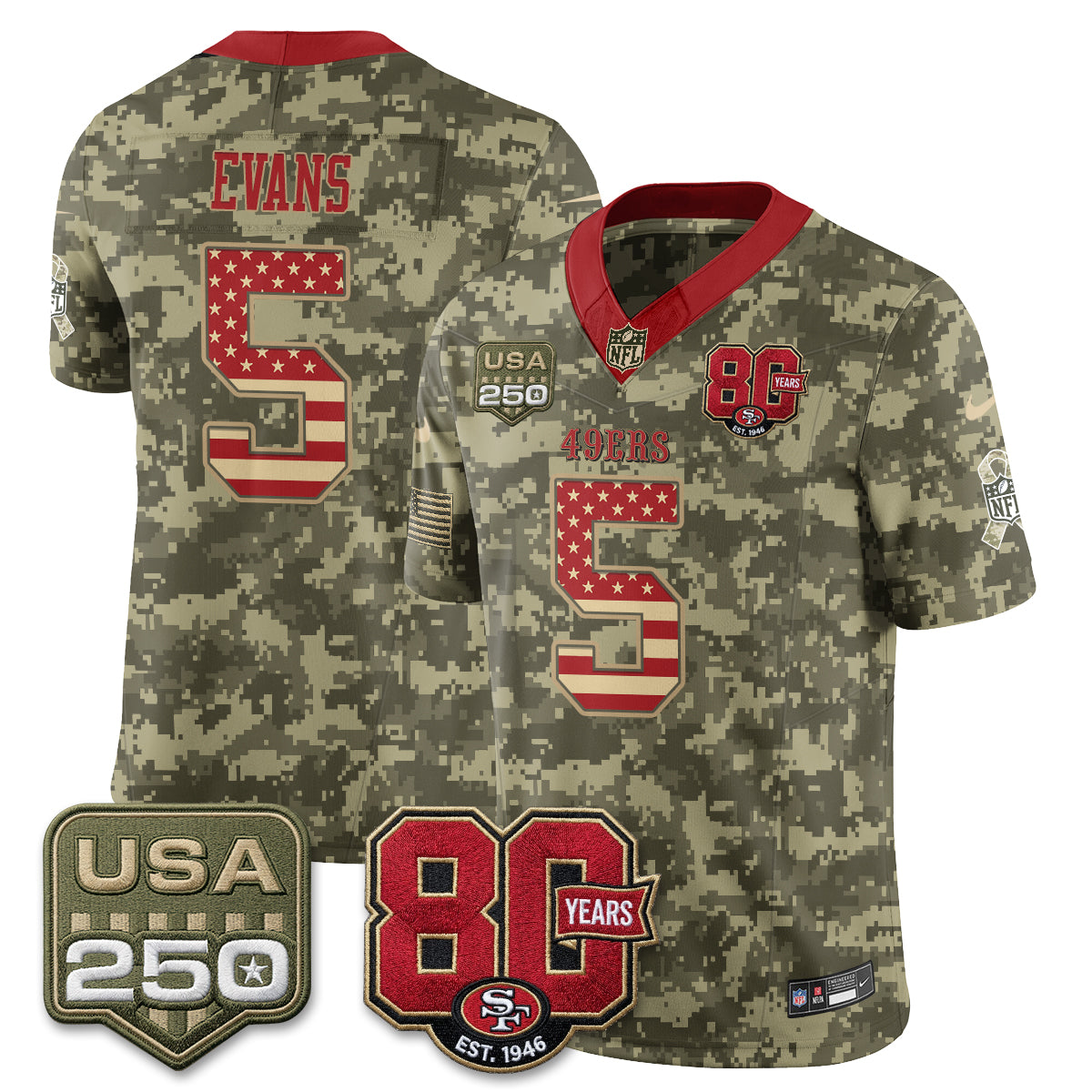 San Francisco 49ers 2026 Salute to Service Edition Vapor Jersey - Stitched