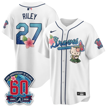 Atlanta Braves x Meow Aloha Spirit Vapor Jersey - Stitched