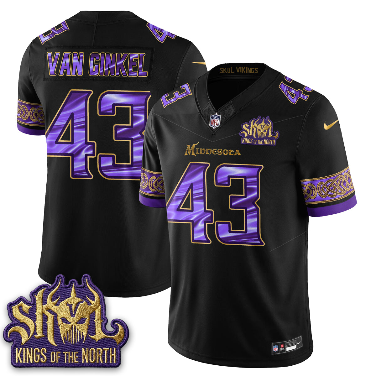 MIN Fangear Edition Warrior Skol Patch Vapor Jersey - Stitched