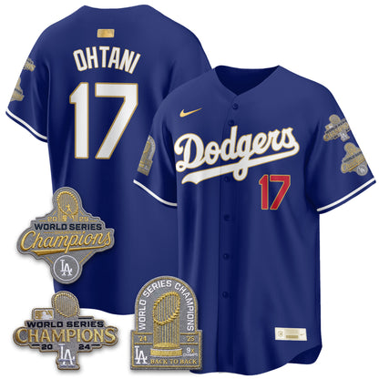 LAD Gold Collection Stadium Vapor Limited Jersey - Back to Back 9x Champs - All Stitched
