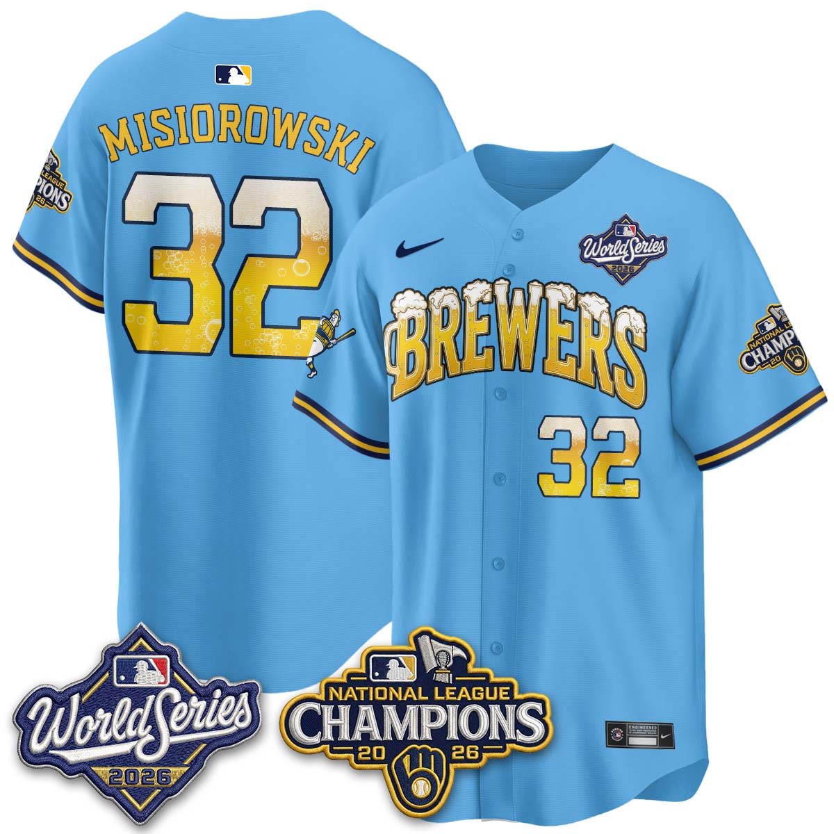 MIL "Pitcher & Pint" 2026 NL Champions Vapor Jersey - Stitched
