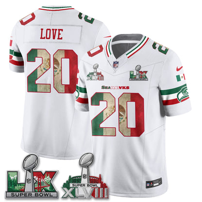 Seattle Seahawks Mexico Edition Vapor Jersey V1- Stitch