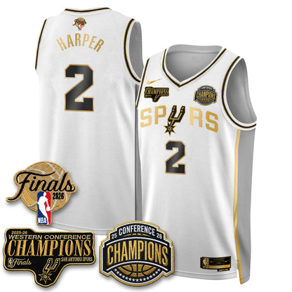 SAS 2026 NBA Western Conference Champions Vapor Special Edition Jersey - Stitched