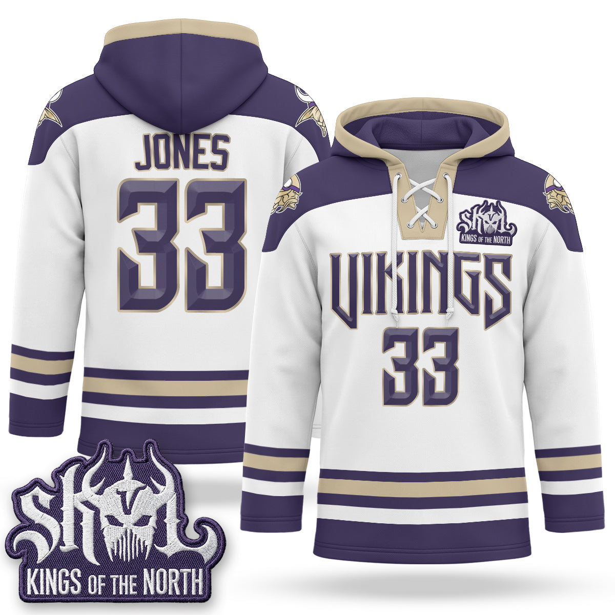 Minnesota Vikings 2026 Rivalries Fleece-Lined Hockey Hoodie - Stitched