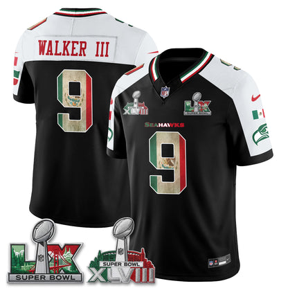 Seattle Seahawks Mexico Edition Vapor Jersey V1- Stitch