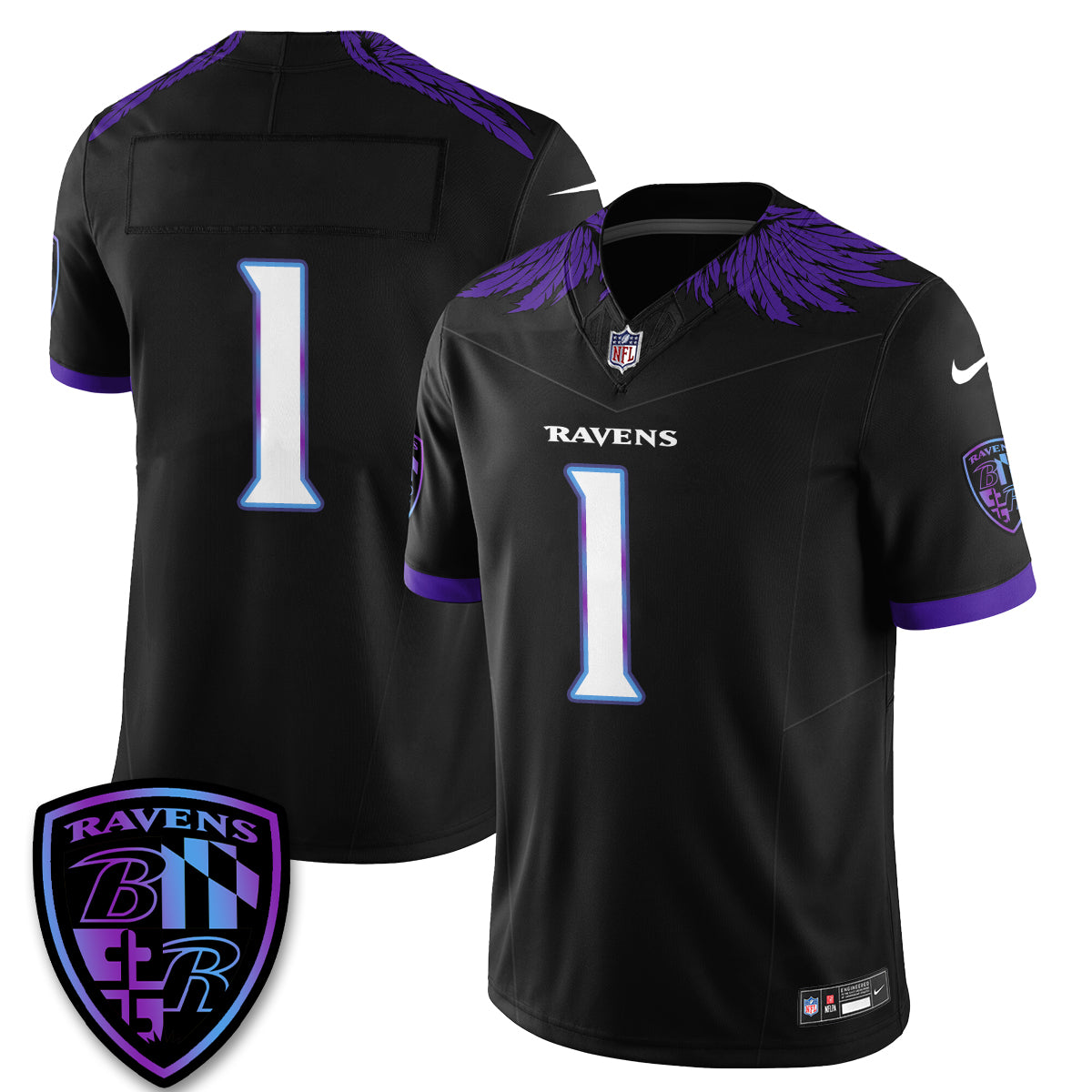 Baltimore Ravens Halloween Edition Vapor Jersey - Stitched