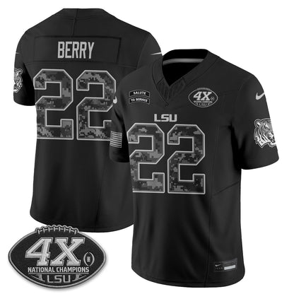 LSU Tigers 2026 Salute to Service Vapor Jersey - Stitched