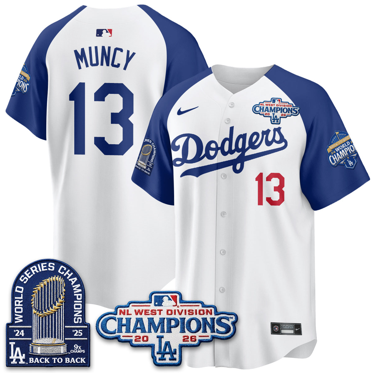 LAD 2026 NL West Champs Vapor Jersey- Stitched