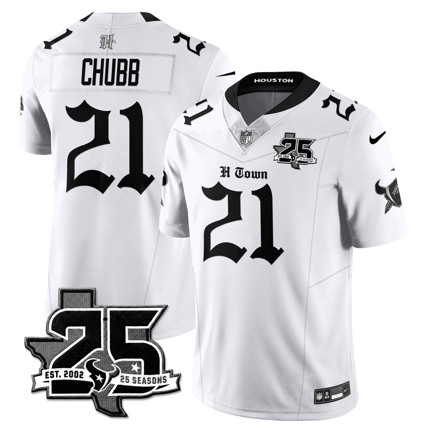HOU 25th Seasons in 2026 Gothic Vapor Gold Edition Limited Jersey - All Stitched