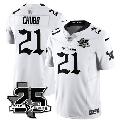HOU 25th Seasons in 2026 Gothic Vapor Gold Edition Limited Jersey - All Stitched
