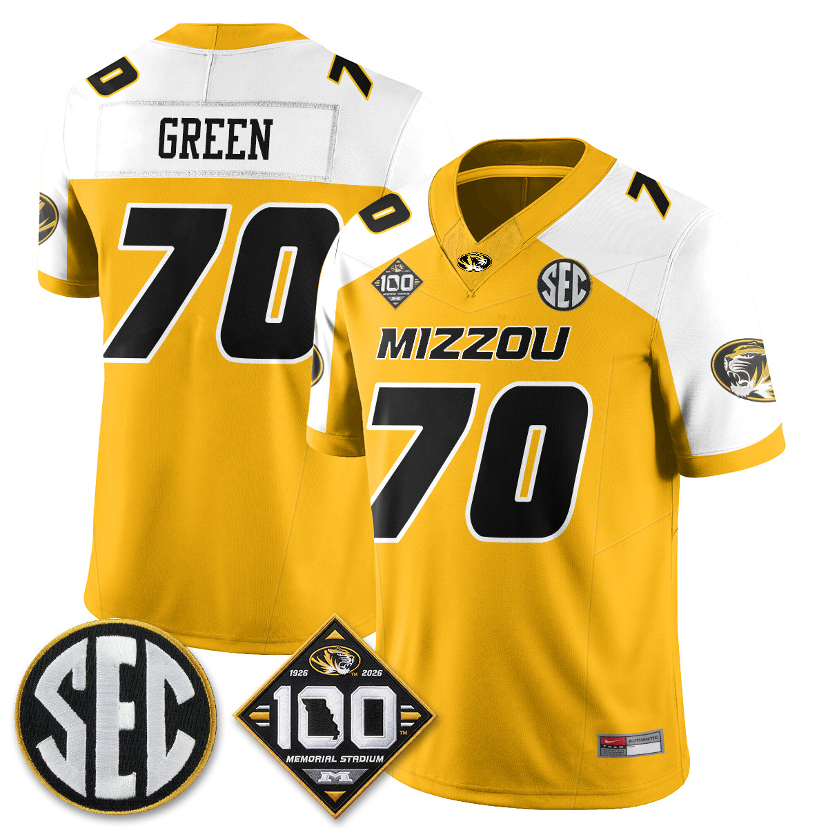 MIZZ 100th Anniversary of Memorial Stadium Vapor Jersey - Stitched