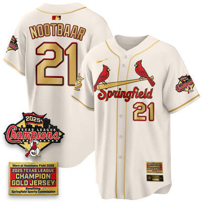 STL Springfield's Championship Gold Limited Jerseys - Stitched
