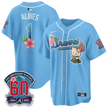 Atlanta Braves x Meow Aloha Spirit Vapor Jersey - Stitched