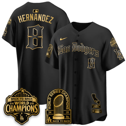 LAD World Series Champions Vapor Premier Limited Gothic Edition Jersey - All Stitched