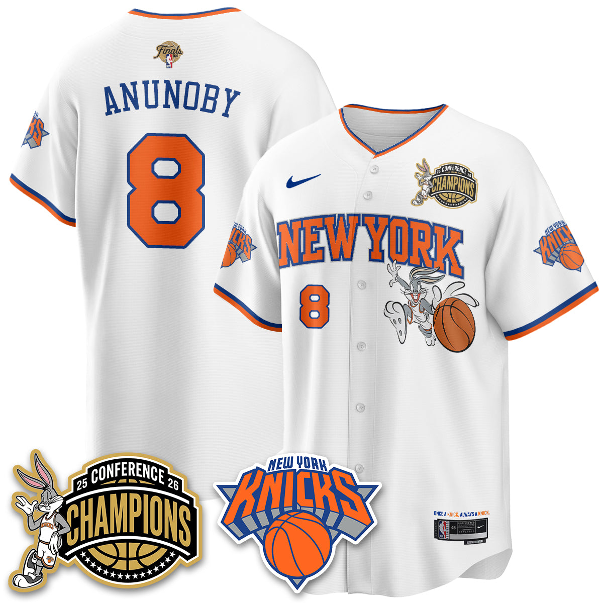 New York Knicks 2026 NBA Finals x Bunny Vapor Jersey V2- Stitched
