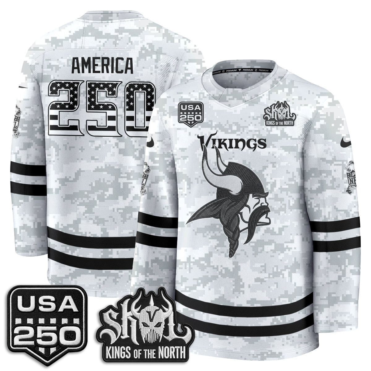 MIN 2026 Salute To Service Edition Hockey Jersey - Printed