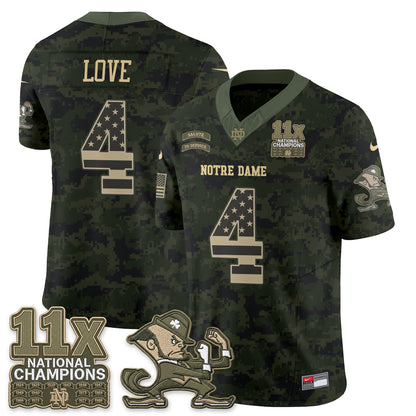 Notre Dame Fighting Irish 2026 Salute to Service Vapor Jersey - Stitched