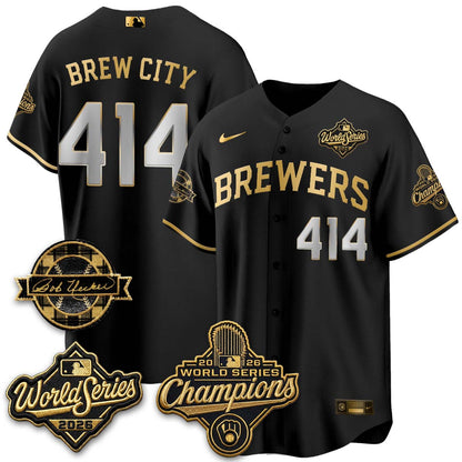 MIL 2026 WS Champions - Bob Uecker Patch Vapor Jersey - Stitched