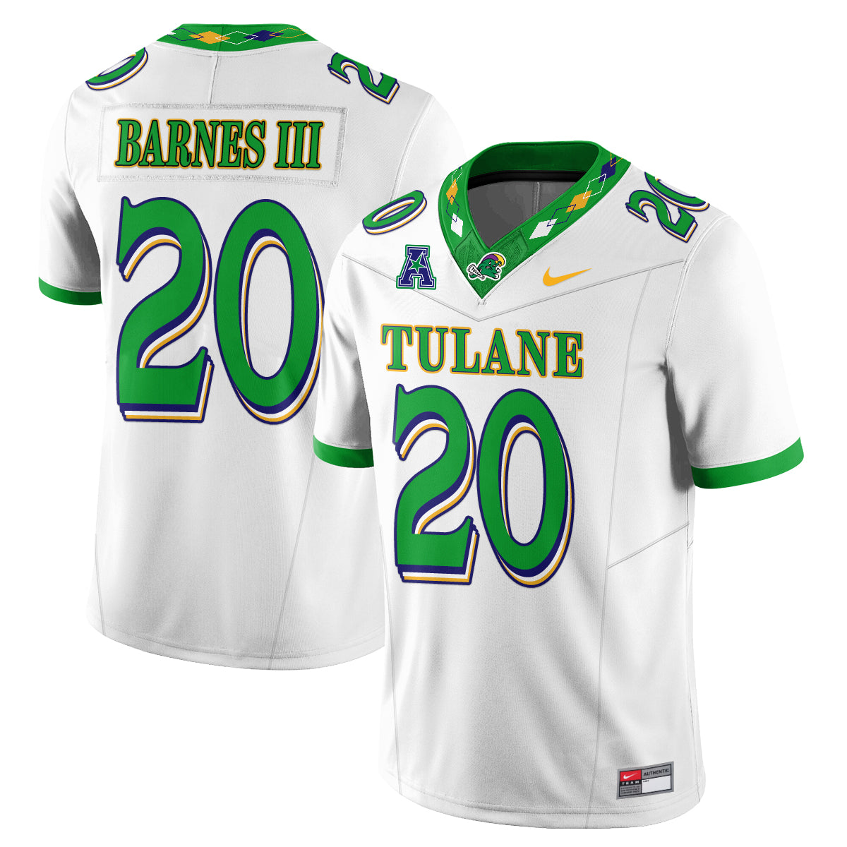 Tulane Green Wave 2026 City Football Vapor Jersey - Stitched