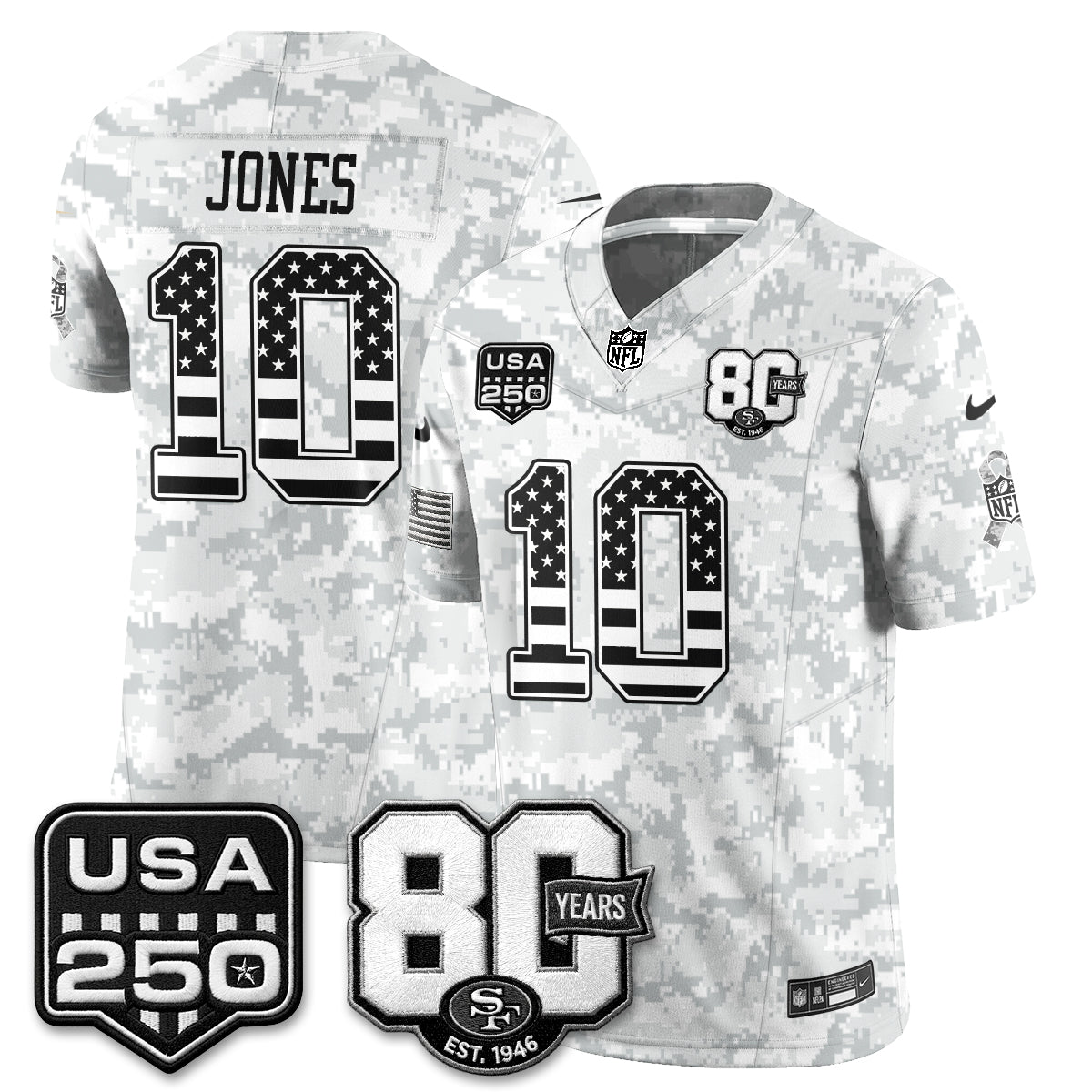 San Francisco 49ers 2026 Salute to Service Edition Vapor Jersey - Stitched