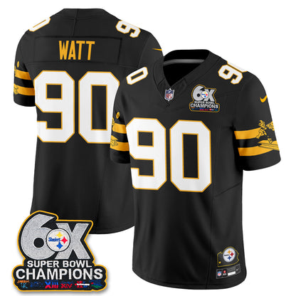 PIT 6X Champs Throwback V2 Vapor Jersey - Stitched