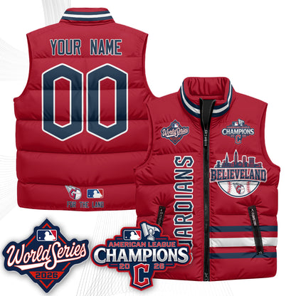 CLE 2026 AL Champions Custom Puffer Vest - Printed