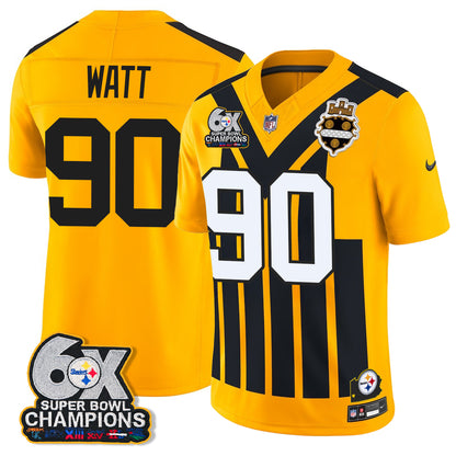 PIT 6X Champs Throwback V2 Vapor Jersey - Stitched