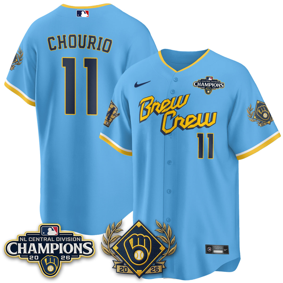 MIL 2026 NL Division Champs Vapor Jersey - Stitched