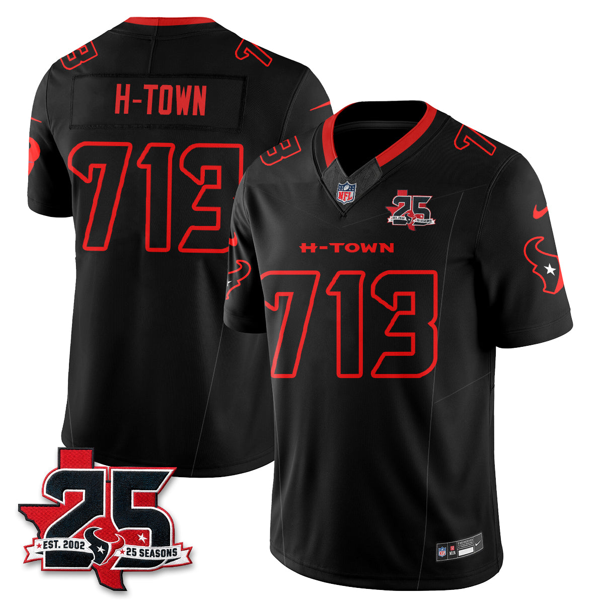 Houston Texans Fan Gear Edition Vapor Jersey (2) - Stitched
