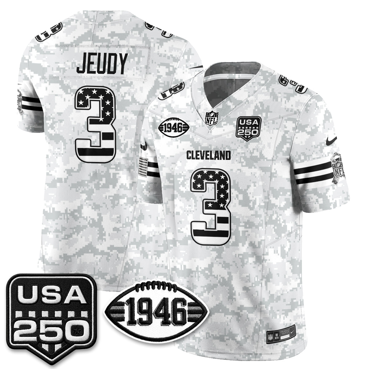 CLE 2026 Salute to Service Vapor Jersey - Stitched