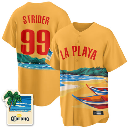 Atlanta Braves Beach Connect "La Playa" Edition Vapor Jersey- Patch Stitched