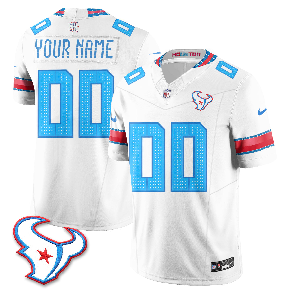 Houston Texans 2026 Rivalries Vapor Custom Jersey - Stitched
