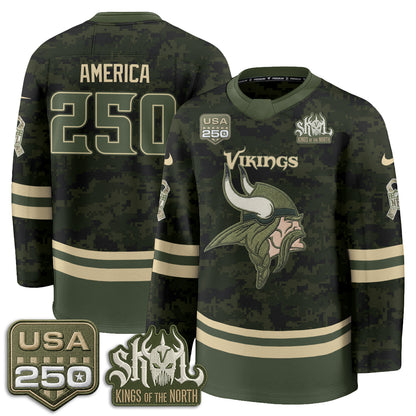 MIN 2026 Salute To Service Edition Hockey Jersey - Printed