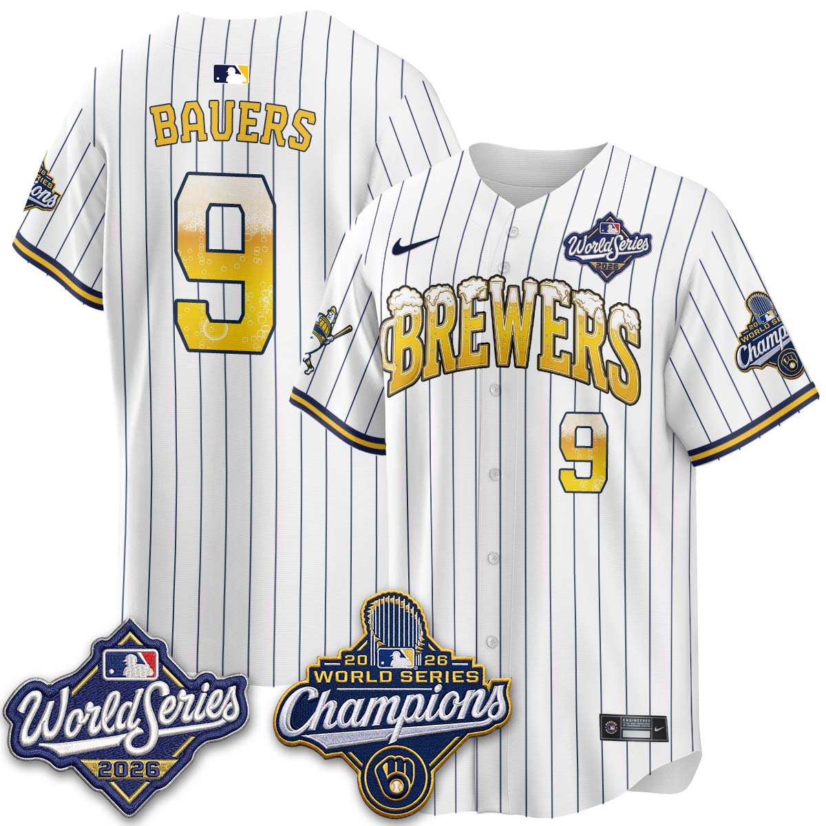 MIL "Pitcher & Pint" 2026 WS Champions Vapor Jersey - Stitched