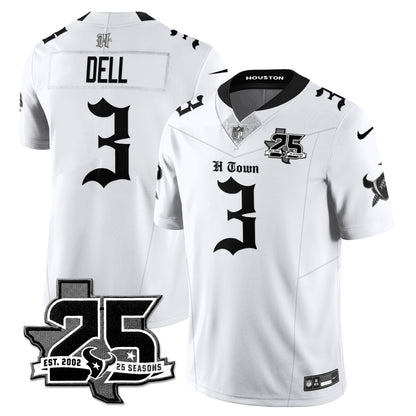 HOU 25th Seasons in 2026 Gothic Vapor Gold Edition Limited Jersey - All Stitched